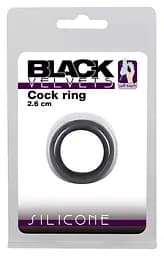 Ерекційне кільце Black Velvets Cock Ring 2.6 см чорний - мініатюра 2