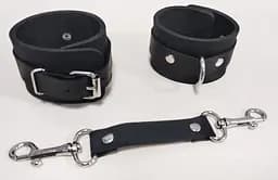 Наручники Feral Feelings - Hand Restraints, натуральна шкіра, чорні - мініатюра 3