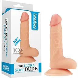 Фаллоимитатор LoveToy The Ultra Soft Dude Flesh 18 см телесный