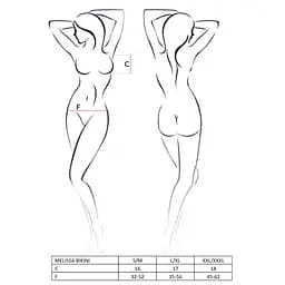 Комплект білизни Passion MELISSA BIKINI black L/XL - мініатюра 7