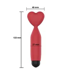 Міні-вібратор Erospace Sweet Play Mini Heart Vibrator A14 - мініатюра 7