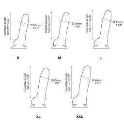 Фалоімітатор Strap-On-Me Sliding Skin Realistic Dildo M 18.5 см чорний - мініатюра 8