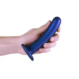 Фалоімітатор Ouch! Smooth G-Spot Dildo 6'' 15 см (синій) - мініатюра 14