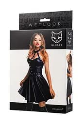 Сукня Glossy Marisa wetlook S (чорний) - мініатюра 4