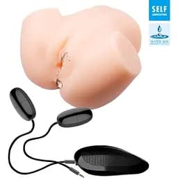 Мастурбатор з подвійною вібрацією і двома входами Crazy Bull-Veronica Dual Vagina and Anal, BM - 00900T72ZK, Телесный - мініатюра 2