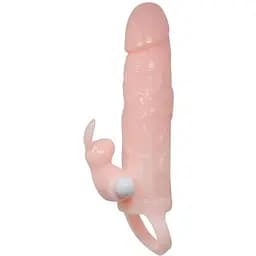 Насадка на пеніс Baile Brave Men Vibro Penis Sleeve 17 см тілесний