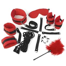 Набір БДСМ Art of Sex - Soft Touch BDSM Set, 9 предметів, Червоний - мініатюра 2