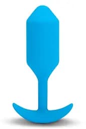 Анальная пробка B-Vibe Vibrating Snug Plug 3, 13.8 см (голубой)