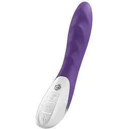 Потужний вібратор Mystim Sassy Simon Purple з двома моторами та стимулюючим рельєфом