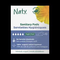 Одноразовые гигиенические женские прокладки Night 10 шт NATY
