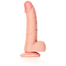 Фалоімітатор RealRock Curved Realistic, 17 см (бежевий)