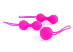 Набір вагінальних кульок Silicone Kegal Balls Set Pink - мініатюра 2