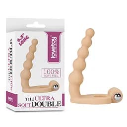Насадка на член для подвійного проникнення The Ultra Soft Bead 6.5 inch LOVETOYS 66-LV320103 100546