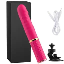 Вібратор секс-машина з поступальними рухами з 10 режимами роботи 18,5 см Фуксія