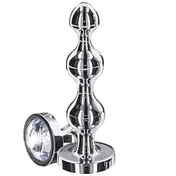 Анальний стимулятор Anal Play Diamond Star Beads S 10.5 см (сріблястий)