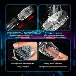 Автоматичний мастурбатор з ротацією Intense Warrior 360 Чорний K000898 - мініатюра 2