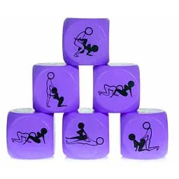 Игральный кубик для секса Grammi 1 шт (фиолетовый)