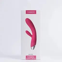 Смарт-вібратор кролик Svakom Angel Plum Red з підігрівом та подвійною стимуляцією - мініатюра 8