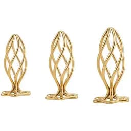 Анальна пробка Lockink Sevanda Hollow Spiral Golden Metal L - мініатюра 10