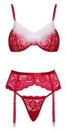 Комплект Cottelli Lingerie X-Mas Bra Set S/M (червоний) - мініатюра 6