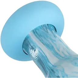 Скляна анальна пробка Gildo Ocean Curl Glass Butt plug - мініатюра 5