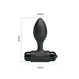 Анальна пробка - Pretty Love Vibra Butt Plug Black - мініатюра 4