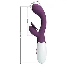 Вібратор Pretty Love Butterfly Kiss Vibrator Dark Purple - мініатюра 2