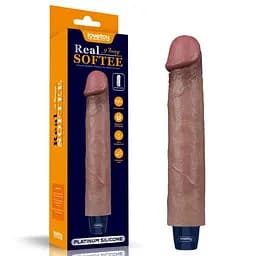 Реалістичний вібратор Real Softee коричневий - мініатюра 1