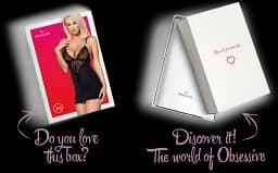 Сатиновий комплект для сну з мереживом Obsessive 828-CHE-1 chemise & thong чорний сорочка стор L/XL - мініатюра 8