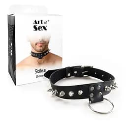 Чоловічий чокер із шипами Art of Sex - Stiles Leather and Spikes Art of Sex SO9979 99707