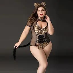 Еротичний костюм кішечки JSY P71111 Plus size - мініатюра 2