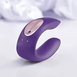 Вібратор Satisfyer Double Plus Remote 9 см фіолетовий - мініатюра 3