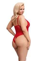 Боді Cottelli Curves otwarte 2XL (червоний) - мініатюра 3