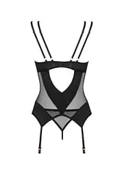 Корсет та стрінги Obsessive Nesari XS/S (чорний) - мініатюра 12