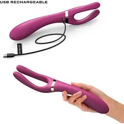 Вібратор-стимулятор Dorcel Infinite Joy Plum - багатофункціональний унісекс - мініатюра 4