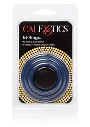 Ерекційне кільце CalExotics Tri-Rings 3 шт синій - мініатюра 5