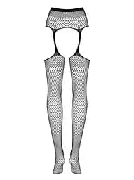 Колготки з імітацією панчох Obsessive Garter S815 S-L чорний - мініатюра 7