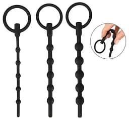 Стимулятор уретри Penisplug Training Set, 3 шт (чорний)