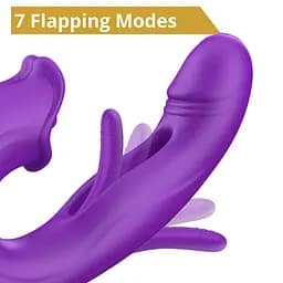 Вібратор Erospace Sweet Play G-Spot Vibrator With Clitoral Licking & Flapping A17 - мініатюра 7