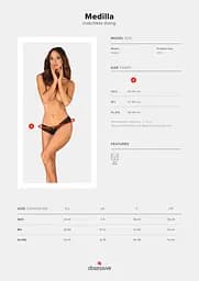 Трусики Obsessive Medilla crotchless thong XL/2XL - мініатюра 5