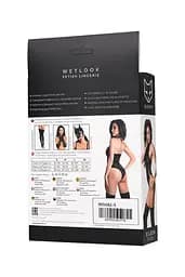 Боді Glossy Wetlook Eileen M чорний - мініатюра 7