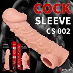 Насадка на пеніс Kokos Penis Sleeve CS 002 L 17.6 см тілесний - мініатюра 4