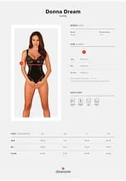 Боді Obsessive Donna Dream XL/XXL чорний - мініатюра 7