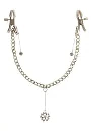 Затискачі для сосків з кулоном Pipedream Fetish Fantasy Crystal Nipple Clamps сріблястий - мініатюра 2