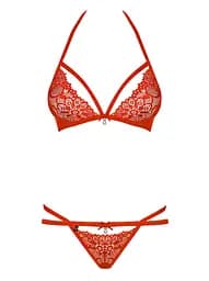 Комплект білизни Obsessive 838-SET-3 S/M червоний - мініатюра 5
