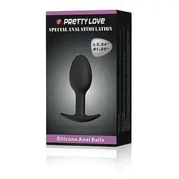 Анальна пробка - Pretty Love Special Anal Stimulation Anal Balls 3.34" Black - мініатюра 8