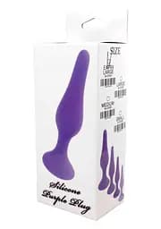 Анальна пробка - Silicone Purple Plug M - мініатюра 5