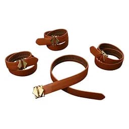 BDSM набір Lockink Hogtie Set коричневий - мініатюра 11