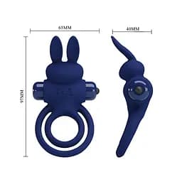 Ерекційне кільце з вібрацією PRETTY LOVE Powerful ring, 10 vibration functions PRETTY LOVE BI-210206-3 100226 - мініатюра 8