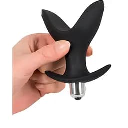 Анальна пробка-розширювач Passion Black Velvets Vibrating Anchor Plug L з вібрацією (4821002030224)